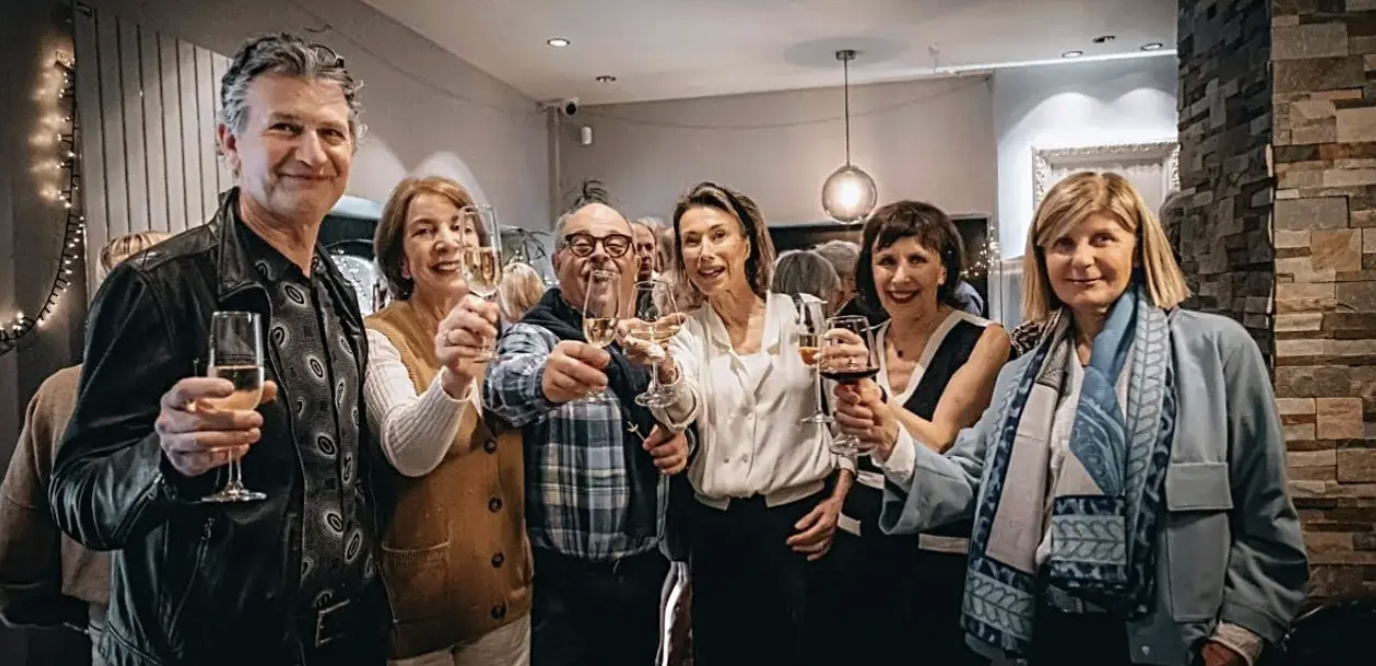 People connecting and making friends